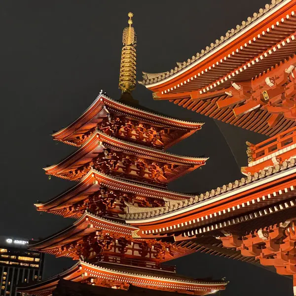 夜の浅草寺